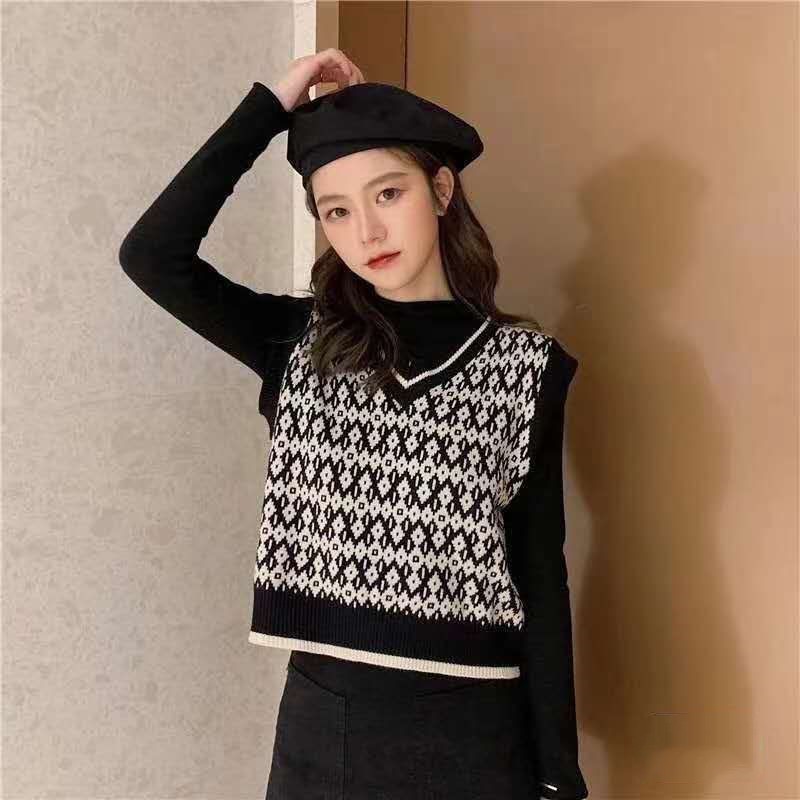 Áo Khoác Ghi Lê Chất Len Thời Trang Sành Điệu Cao Cấp Dành Cho Nữ