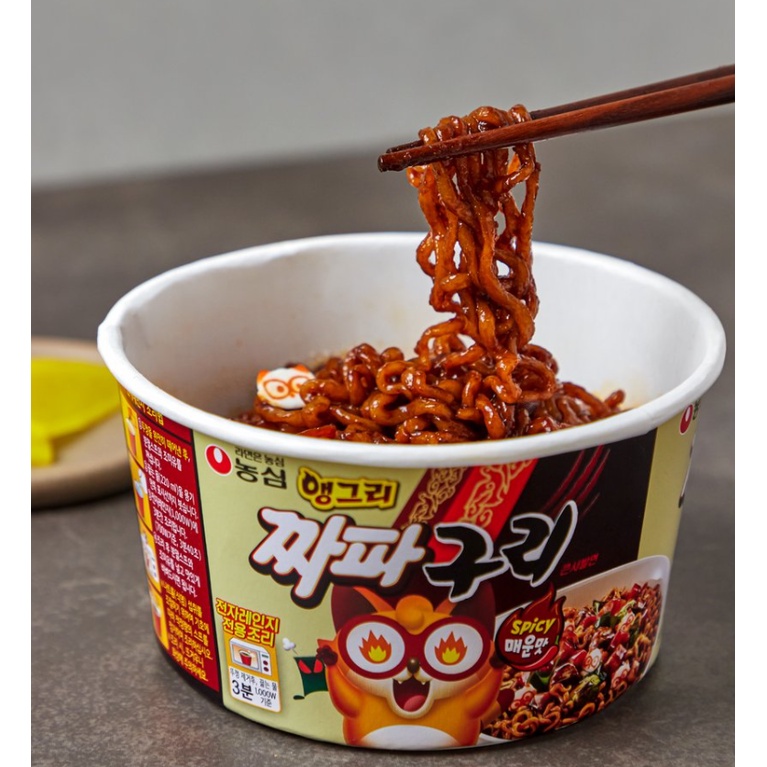 [NONGSHIM] MÌ TRỘN JJAPAGURI ANGRY VỊ CAY 108G - [농심] 앵그리짜파구리 108G