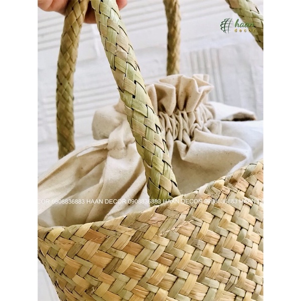 Túi xách thời trang đi biển đi chơi/ Túi xách cỏ bàng/ Túi để hộp cơm đem đi làm
