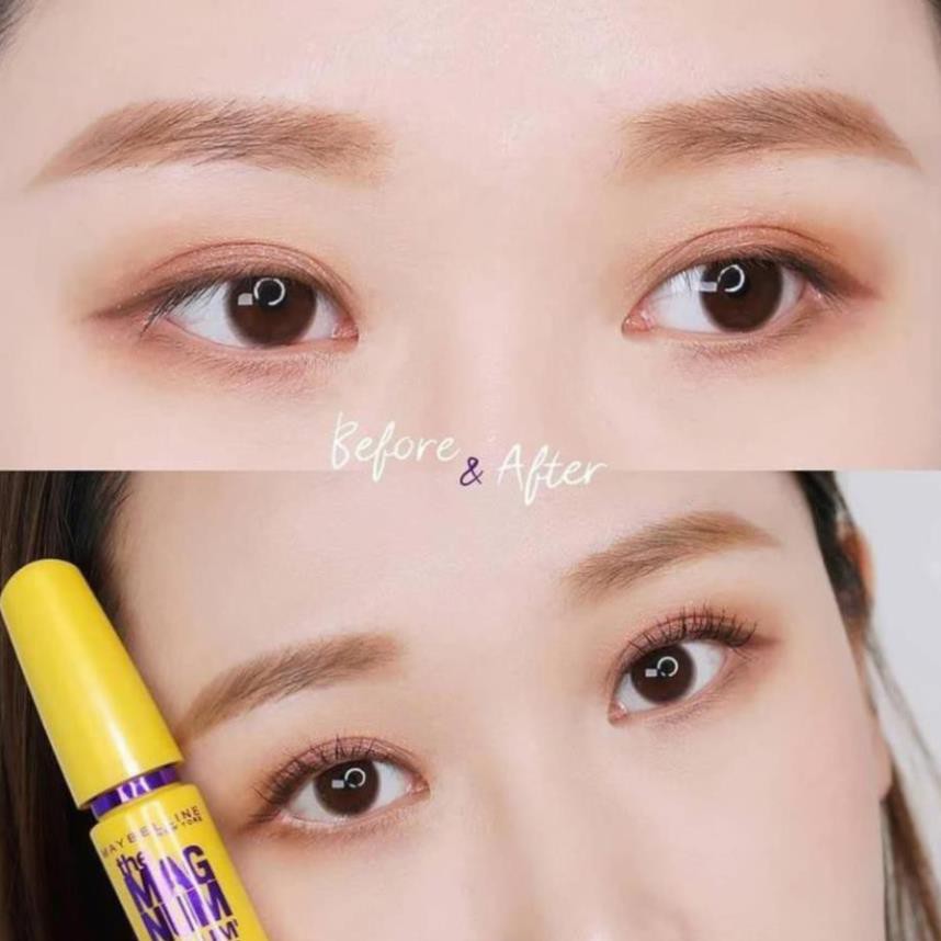 Mascara maybelline vàng the magnum volum express waterproof - chuốt mi không lem không trôi 10ml