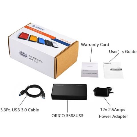 Box Ổ Cứng 3.5/2.5 inch SATA USB 3.0 Orico 3588US3 - Bảo Hành 12 Tháng