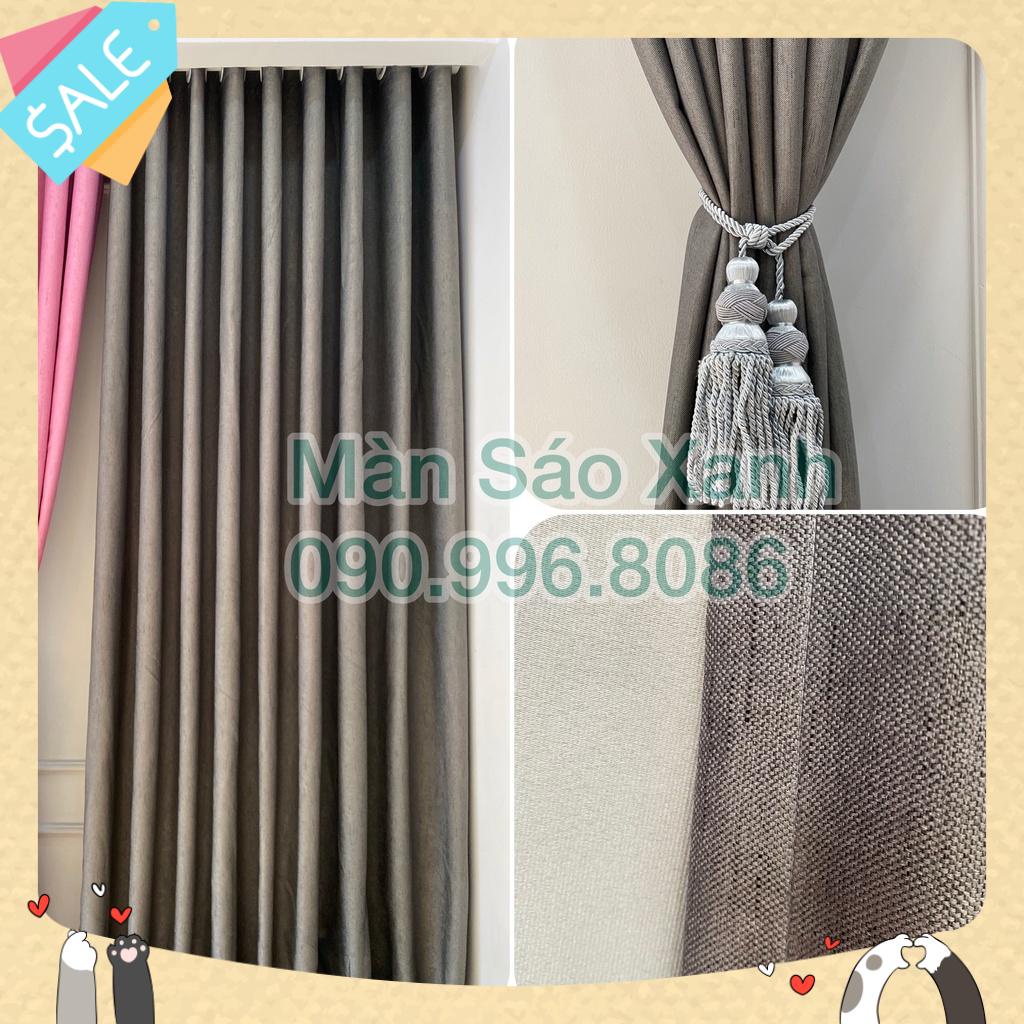 Rèm cửa sổ rèm vải BỐ XÁM Sẳn khoen- nhiều kích thước, nhiều màu sắc để lựa chọn