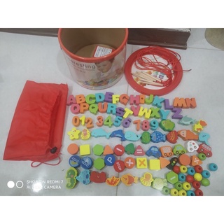 Đồ chơi xâu hạt gỗ (99 chi tiết) Giáo dục mầm non