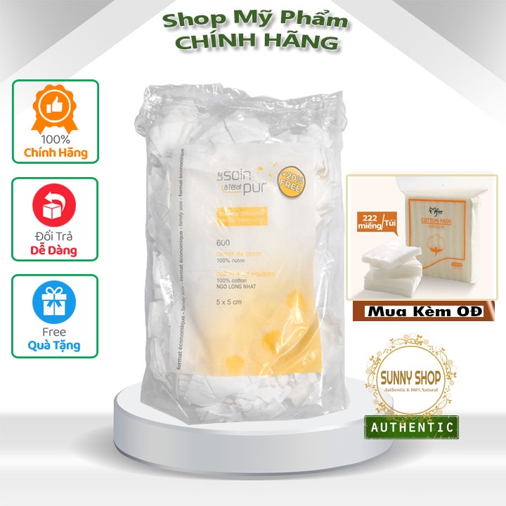 BÔNG TẨY TRANG TETRA LE SOIN LARETAT PUR 600 MIẾNG CỦA PHÁP