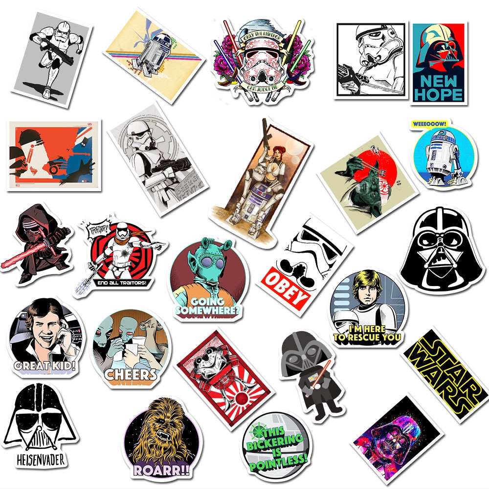 ❉ Star Wars Series 02 Stickers ❉ 50Pcs/Set Movie Cartoon DIY Fashion Mixed Doodle Decals Stickers