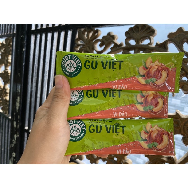 Trà đào hạt chia- Trà đào hoà tan 20gram