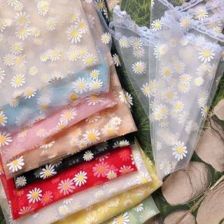 Khăn turban bandana hoa cúc ren đẹp và chất lượng ko có dây cột