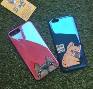 Ốp dẻo xà cừ chó Bull iphone 6 plus / 7 plus / 8 plus