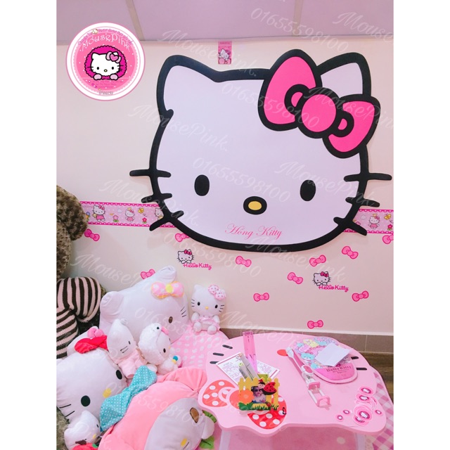 Decan kitty  đầu kitty   Siêu bự 1m2 trang trí tường