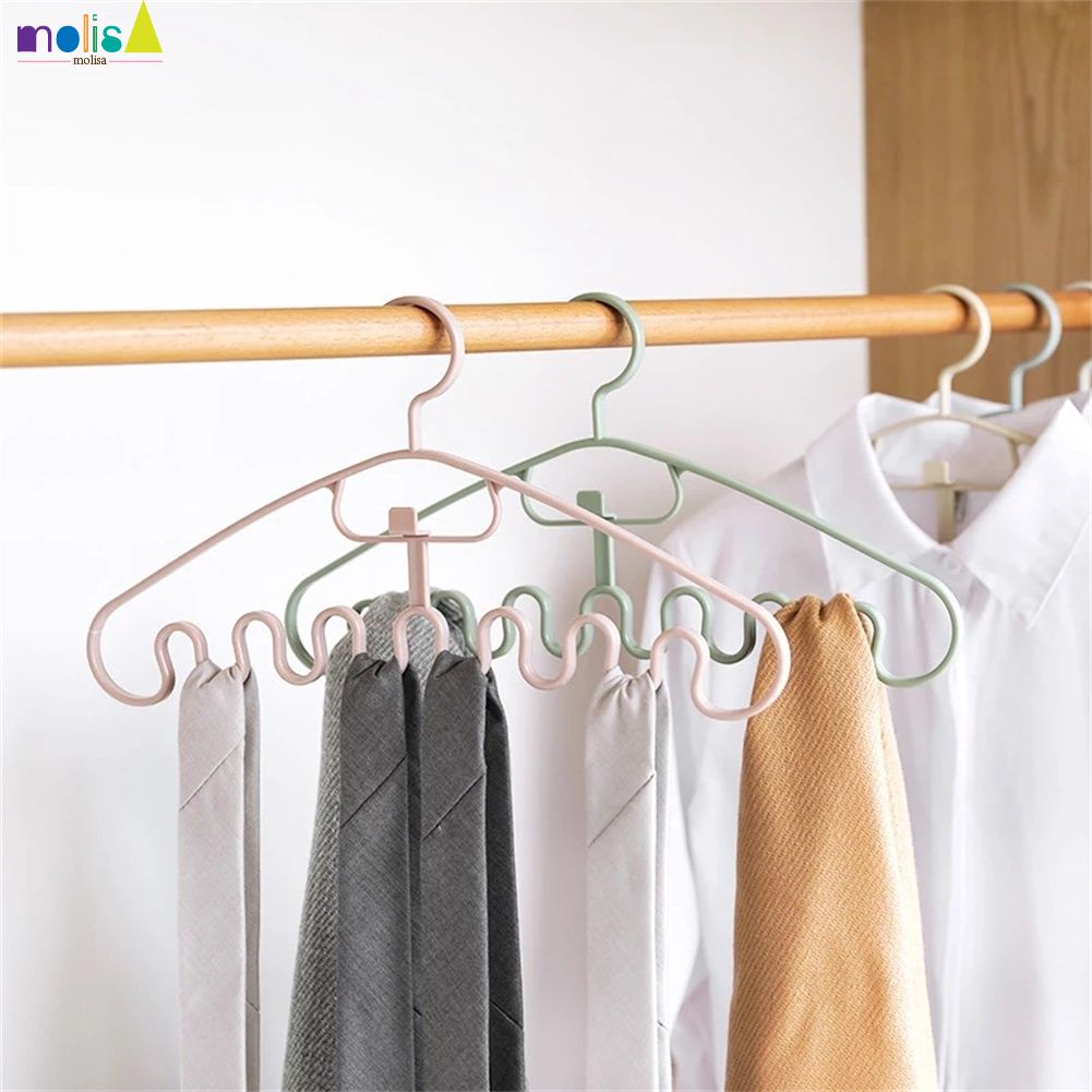 SẴN SÀNG Đa Chức Năng Lượn Sóng Hình Dạng Khô Giá Nhựa Quần Áo Đồ Lót Sling lưu trữ Non-Slip tiết kiệm không gian Áo Móc Áo ký túc xá lưu trữ tạo tác-molisa