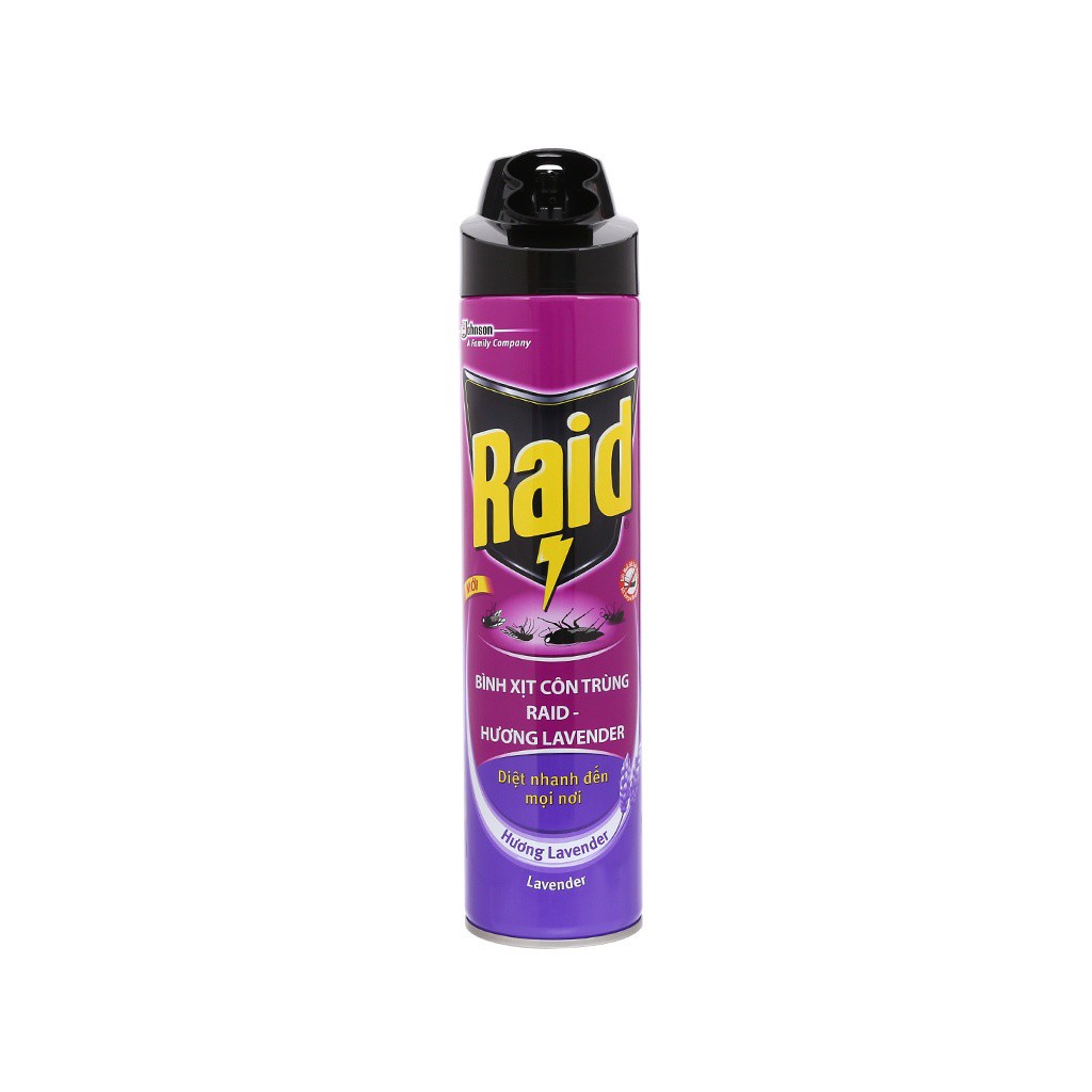 Bình xịt côn trùng Raid Hương Lavender 600ml