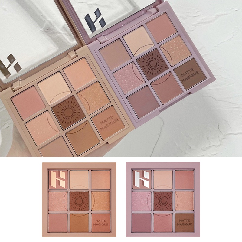 [Hàng mới về] Bảng phấn mắt 9 màu sắc hiệu ứng lì và ánh ngọc trai chống nước chống mồ hôi lâu trôi xinh xắn | BigBuy360 - bigbuy360.vn