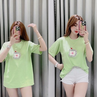 Áo thun đính hạt form rộng oversize (bao chất đẹp)