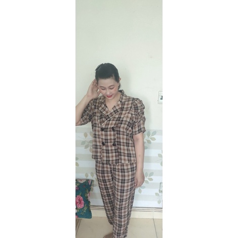 Sét bộ cổ vest phối nút siêu sang