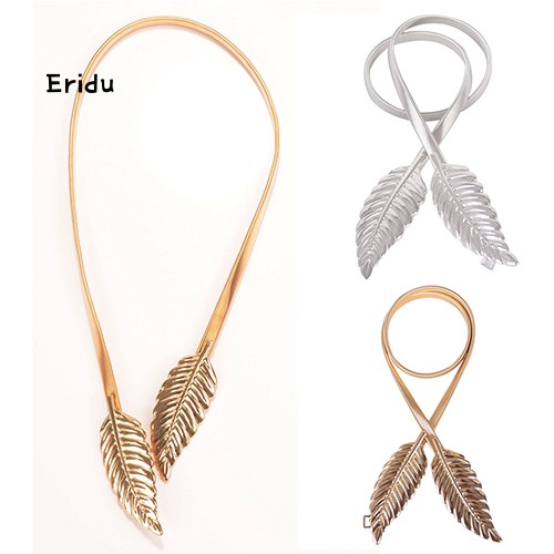 Thắt Lưng Khóa Kim Loại Hình Chiếc Lá Phong Cách Vintage
