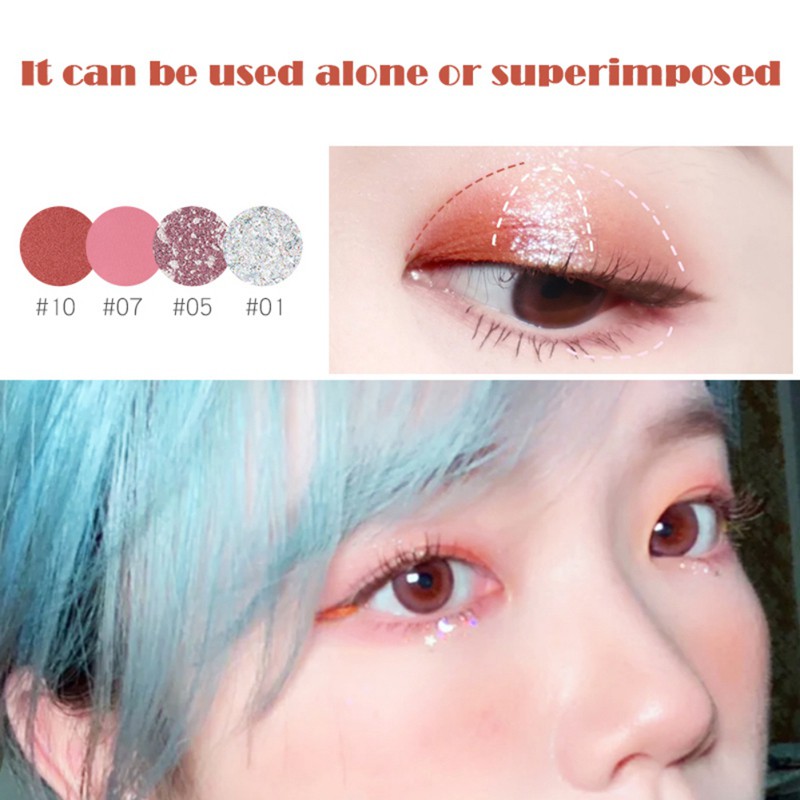 [Hàng mới về] Phấn mắt tông màu sáng lấp lánh cao trang điểm lâu trôi