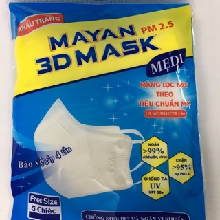 Khẩu trang mayan túi 5 chiếc freesize