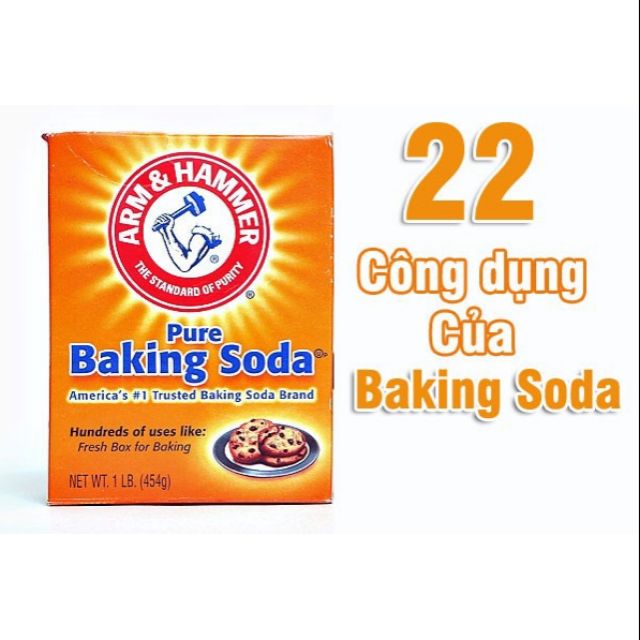 Baking soda làm trắng răng hộp vàng