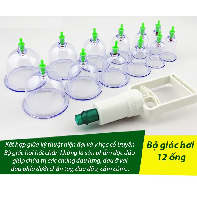 Bộ giác hơi 12 ly hút chân không