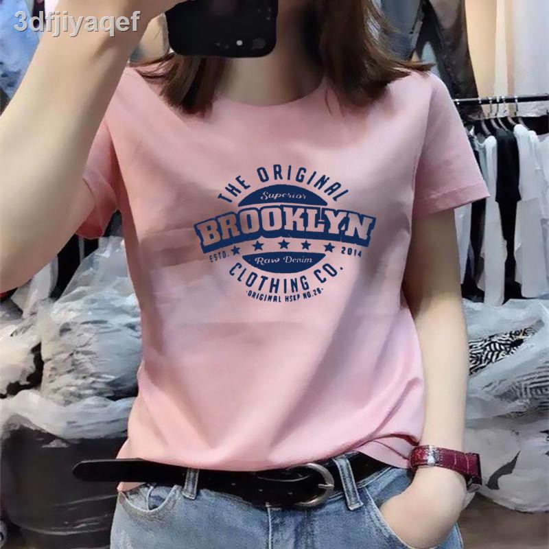 ◙◑◙Ga châu Âu áo thun tay ngắn nữ tự tu mùa hè mới 2021 Thời trang Hàn Quốc xu hướng blouse tất phù hợp phong các