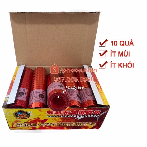 Combo 10 quả pháo điện xuất Nga vỏ dày loại đẹp ít mùi ít khói