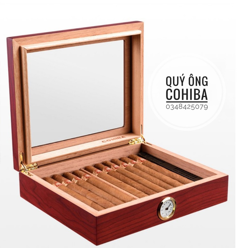 Hộp bảo quản 20 điếu Cohiba gỗ tuyết tùng