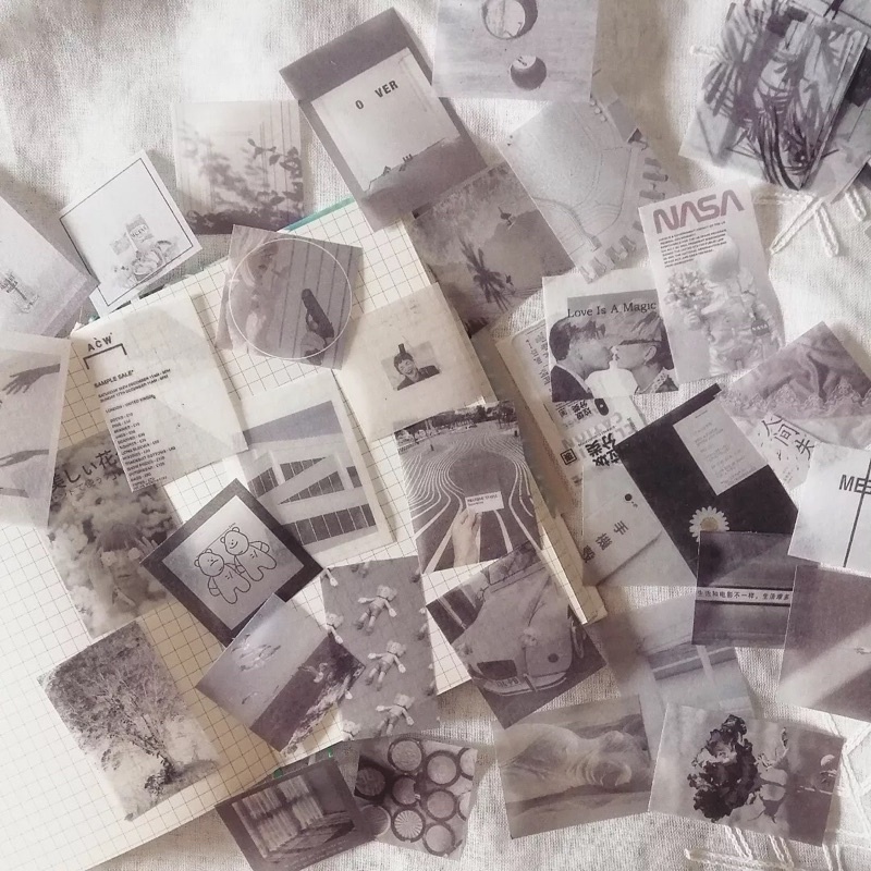 Set 20 sticker phong cách sống và aesthetic life style nhiều tông màu dùng trang trí bullet journal - ginandtonic