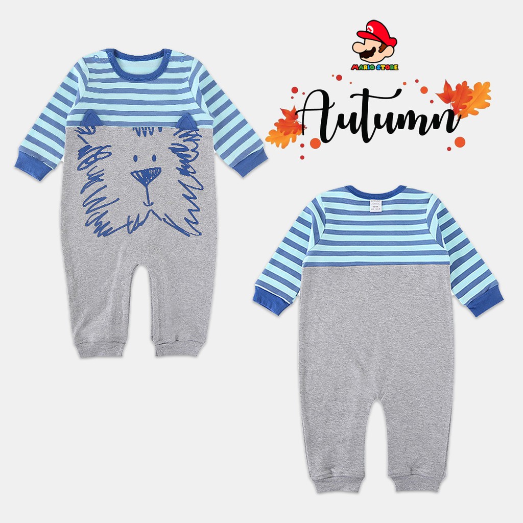 Bộ BODY dài tay cho bé bodysuit dài tay họa tiết đáng yêu chất cotton hàng xuất khẩu