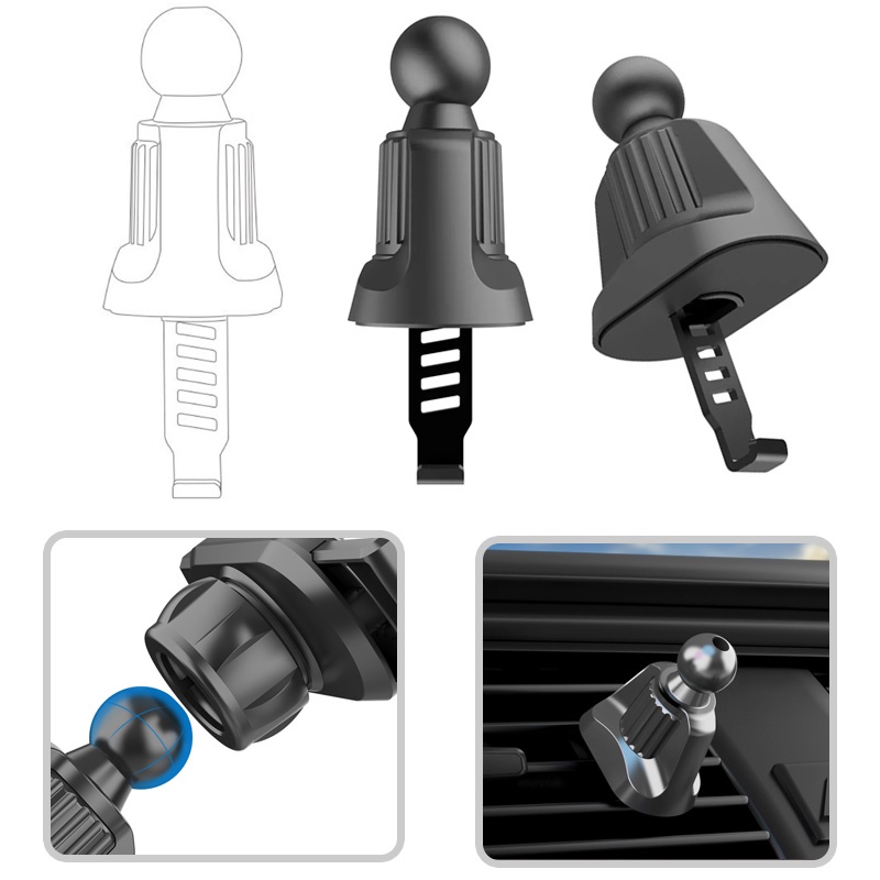 Giá đỡ điện thoại FONKEN 17mm kẹp điều hòa xe hơi tiện dụng