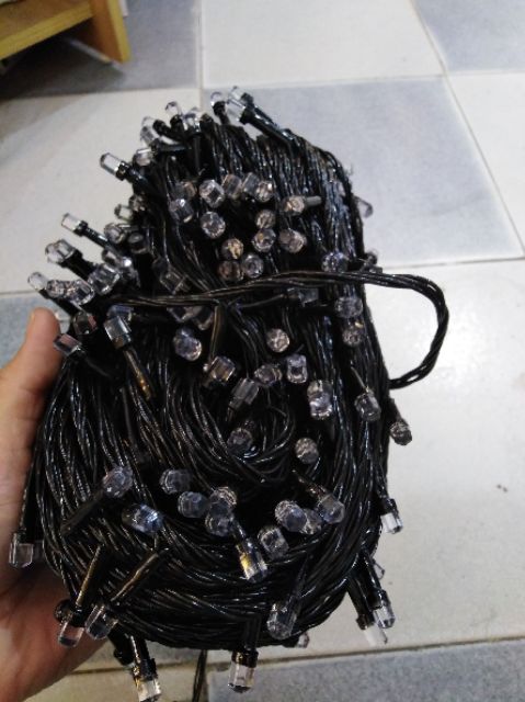 Dây đèn led nháy kim cương 40m trang trí tết noel