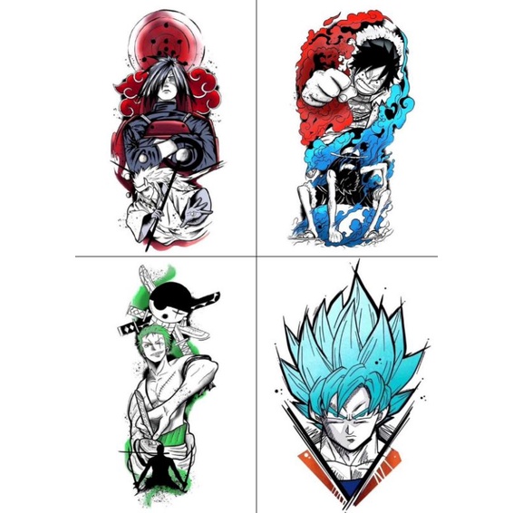 Hình Xăm Dán Nhân Vật Trong Phim Hoạt Hình One piece