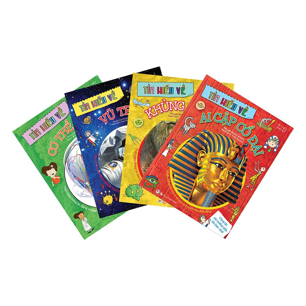 Sách - Combo Tìm Hiểu Về : Cơ Thể Người - Khủng Long - Vũ Trụ - Ai Cập Cổ Đại ( Bộ 04 Cuốn)