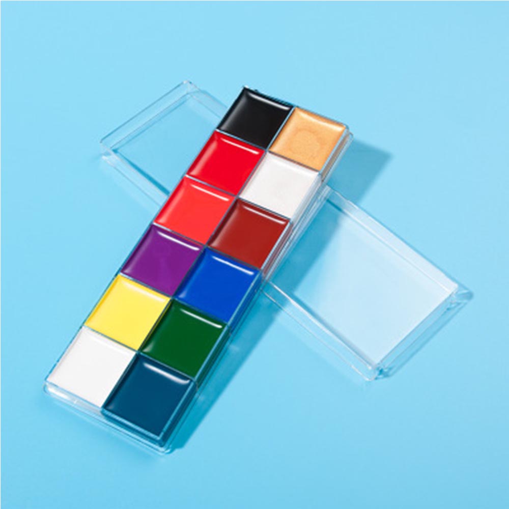 Face Body Paint Pigment Oil Painting 12 Colors Make Up Tools for Halloween Party Cosplay Makeup
