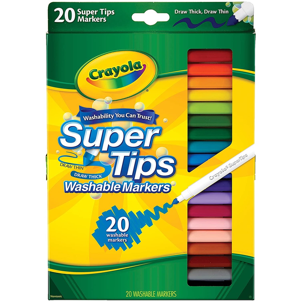 Bộ bút lông 20 màu Crayola Supertips Washable Markers