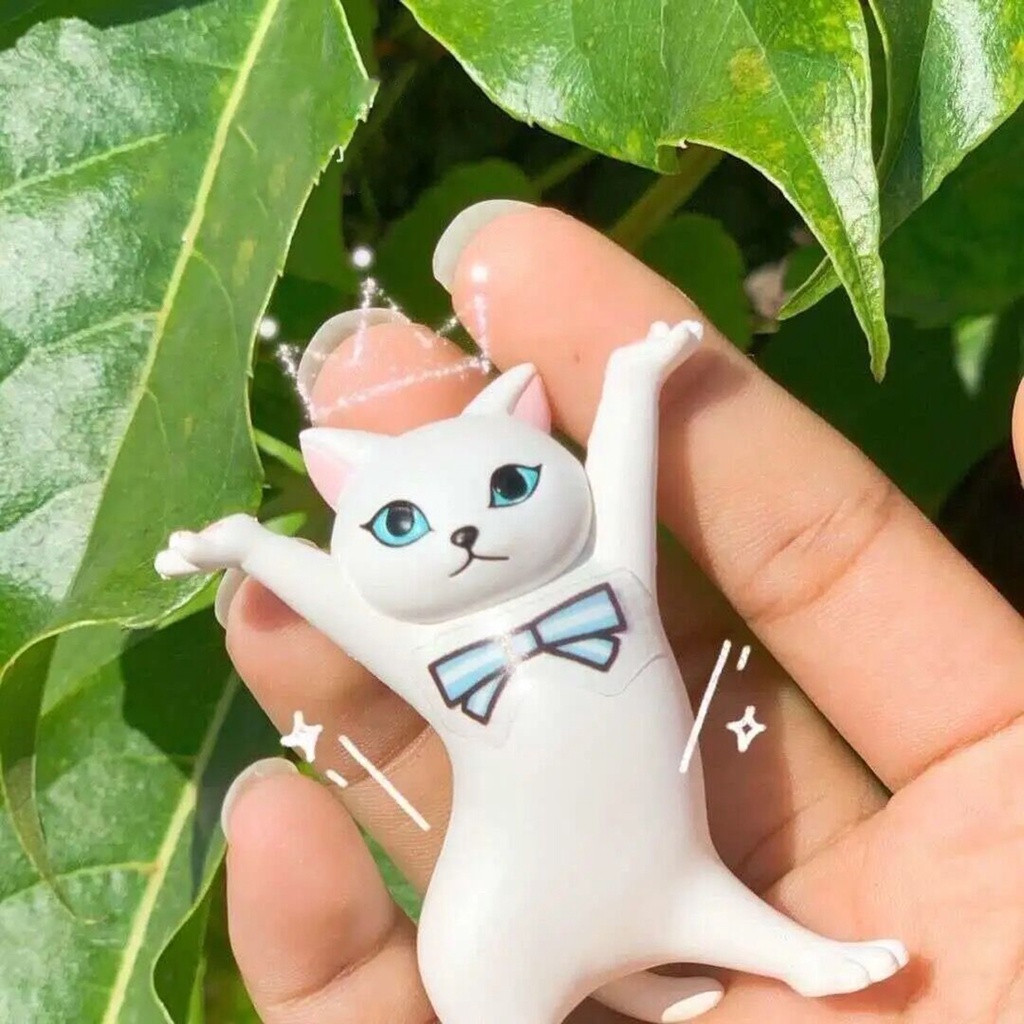 [BMM1] Giá Đỡ Tai Nghe Thủ Công Hình Mèo Nhảy Múa Để Bàn Trang Trí