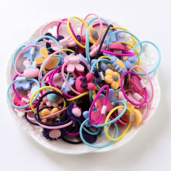 Hộp 40 dây cột tóc xinh xắn cho bé No.101029