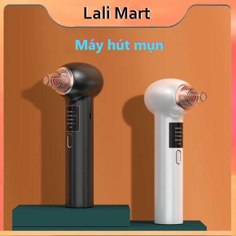 Máy hút mụn cao cấp cầm tay hút mụn cám đầu đen có đầu massage nhiệt - Mẫu mới 2022