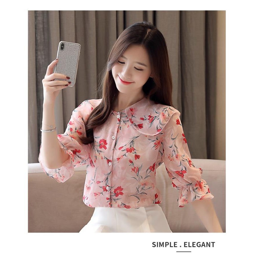 Sơ mi hoa hè xinh