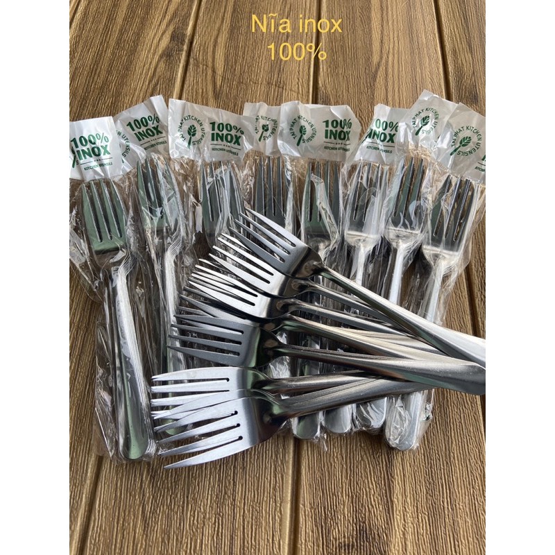 COMBO 10 muỗng cơm muỗng soúp muỗng canh sâu muỗng cafe -Nĩa cơm-Nĩa trái cây inox đủ loại hàng dày cán dài