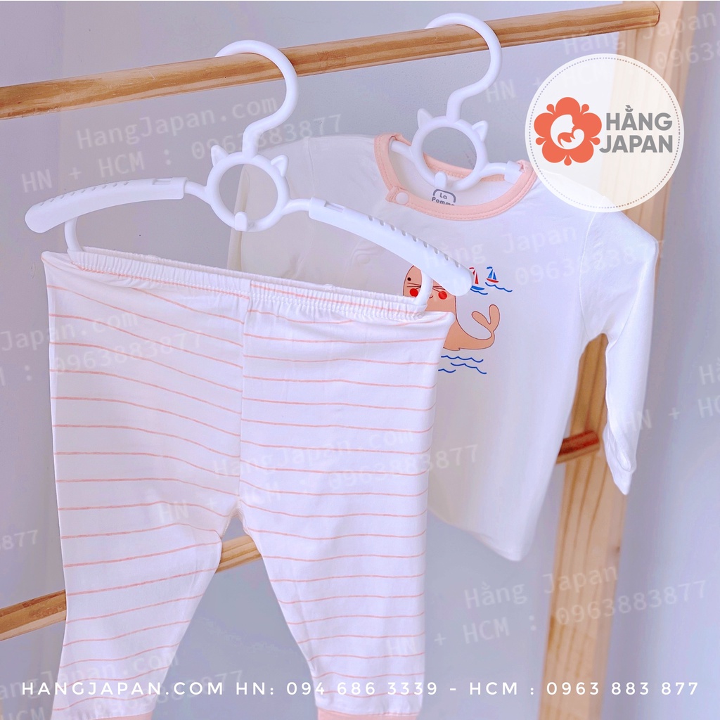 Bộ 5 móc treo quần áo hình mèo cho bé điều chỉnh được độ dài ngắn