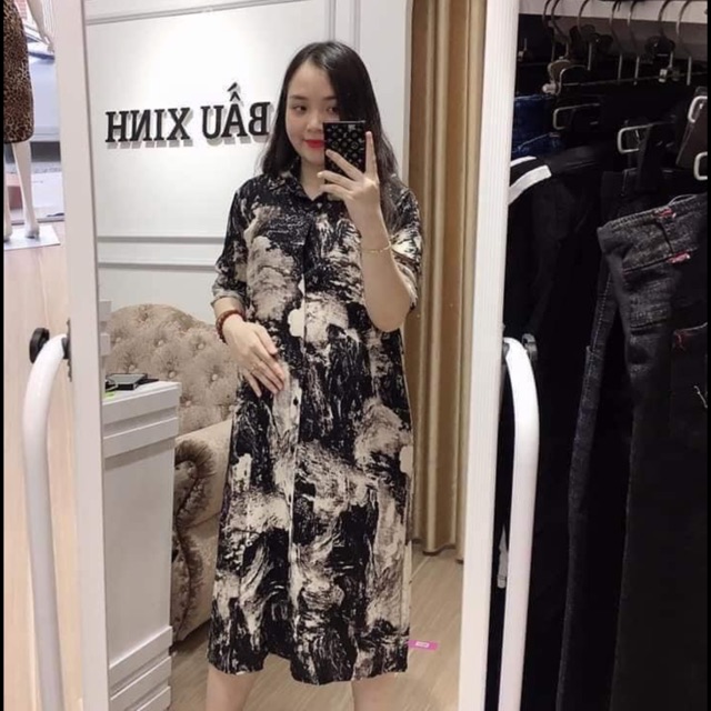 Váy sơ mi loang