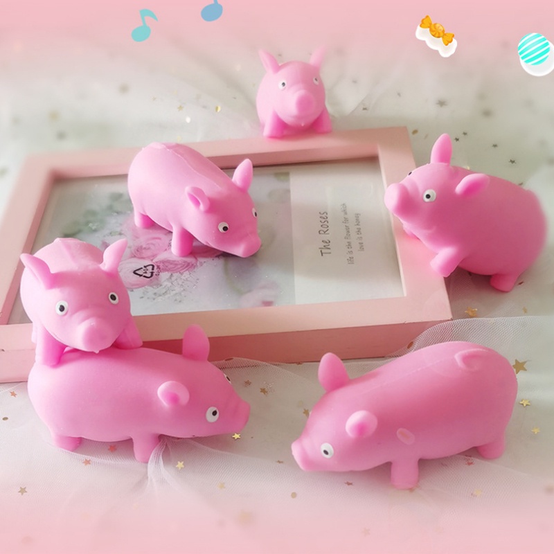 Đồ Chơi Mô Hình Bánh Bao, Hamburger,Trái cây, Heo Hồng Siêu Cute Giảm Stress Co Dãn An Toàn