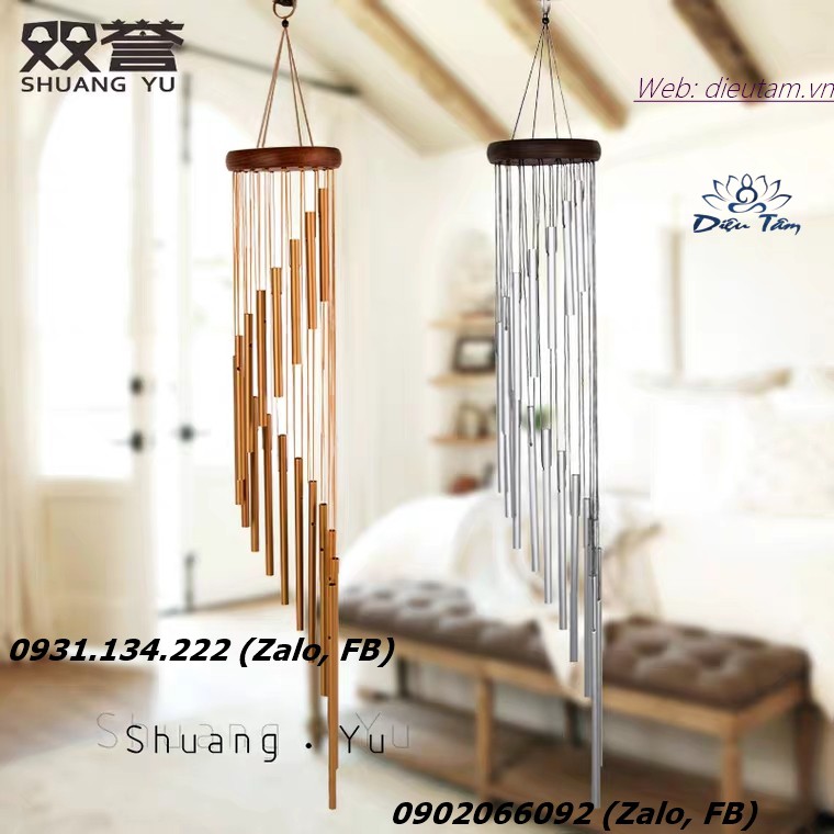 Chuông gió phong thủy 18 thanh may mắn