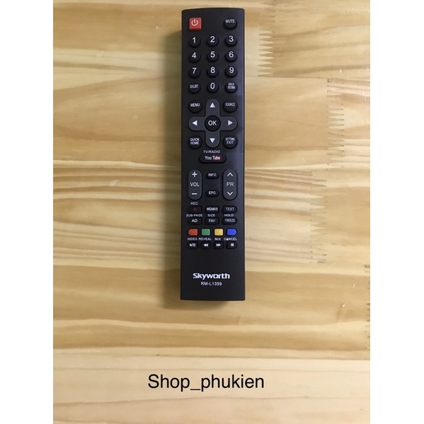 Remote Điều khiển tivi Skyworth RM-L1359 (nút Youtube)