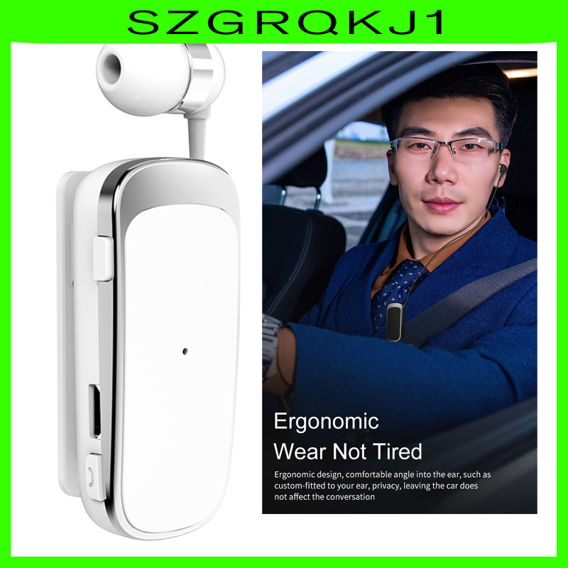 Tai Nghe Bluetooth Cài Áo K52 Có Dây Rút