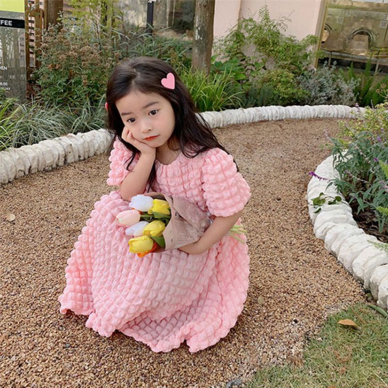 Se7en Đầm Công Chúa Tay Ngắn Phồng Mùa Hè Cho Bé Gái