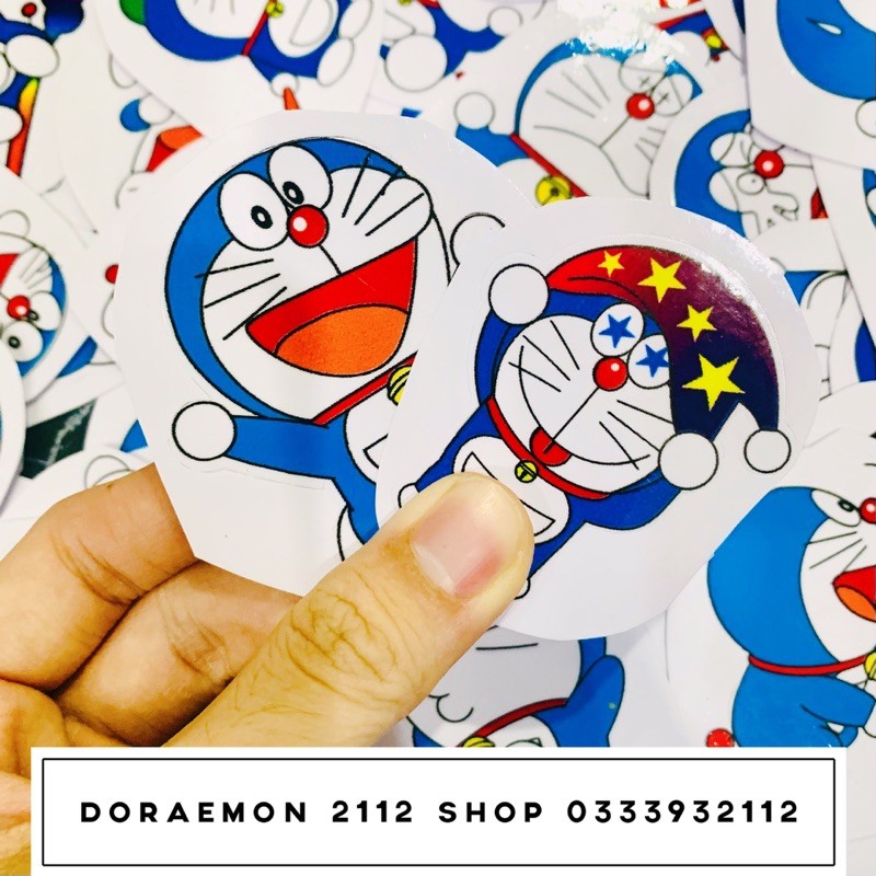 Tem dán, Sticker, hình dán DORAEMON 5,5cm