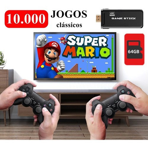 ✅10000 Games✅ Game Stick 4K HDMI 4 Nút 64GB Tích Hợp Trò Chơi Cho MAME, FC, GB, GBA, GBC, MD, SFC, PS1, N64, ATARI2600