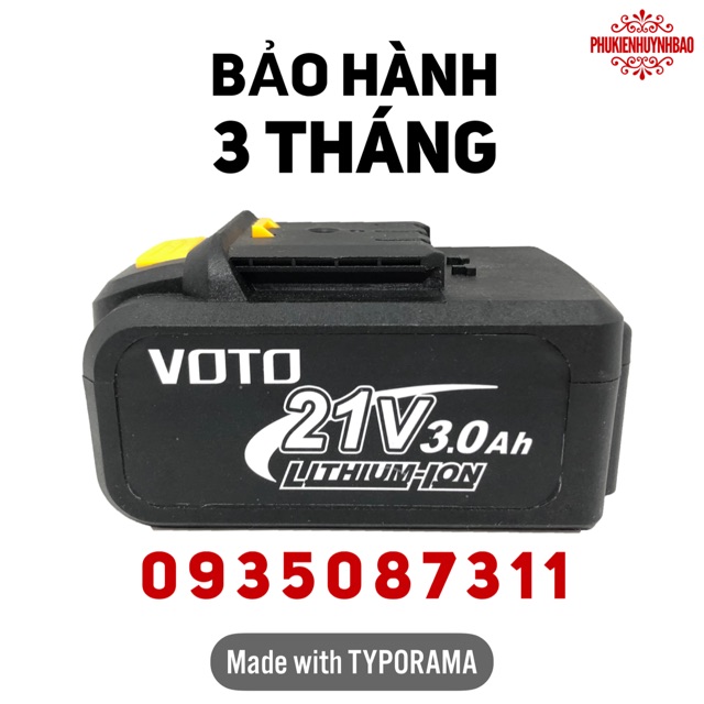 Pin Máy Khoan 21V 10 Cell 4000mah 3000mah Chân 24MM - Pin Máy Khoan 21v VOTO