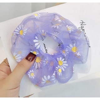 Crunchies🌻Hoa Cúc🌻Dây cột tóc vải crunchies